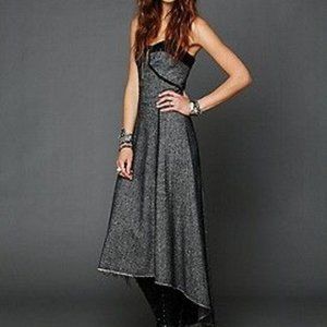 Free People Gray High Low Dress